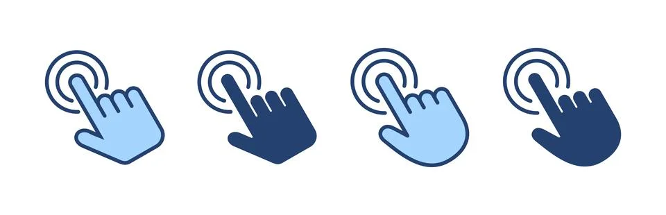 Hand click icon vector. pointer sign and symbol. hand cursor icon イラスト素材