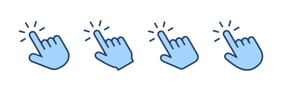 Hand click icon vector. pointer sign and symbol. hand cursor icon Illustrazione stock