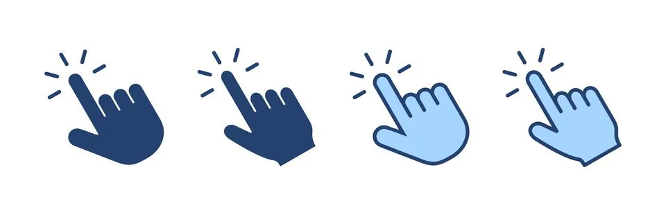 Hand click icon vector. pointer sign and symbol. hand cursor icon Stock Illustration
