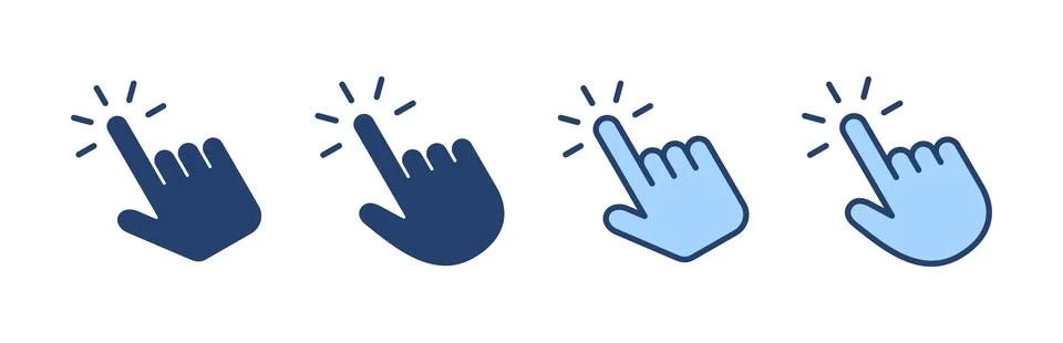 Hand click icon vector. pointer sign and symbol. hand cursor icon 스톡 일러스트