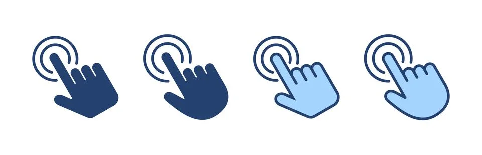 Hand click icon vector. pointer sign and symbol. hand cursor icon Stock Illustration