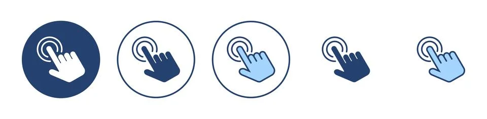 Hand click icon vector. pointer sign and symbol. hand cursor icon Illustrazione stock