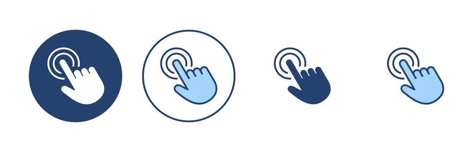Hand click icon vector. pointer sign and symbol. hand cursor icon Illustrazione stock