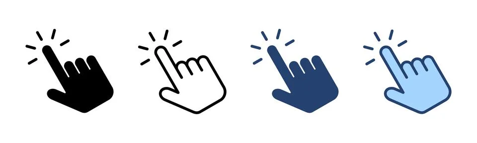 Hand click icon vector. pointer sign and symbol. hand cursor icon Illustrazione stock