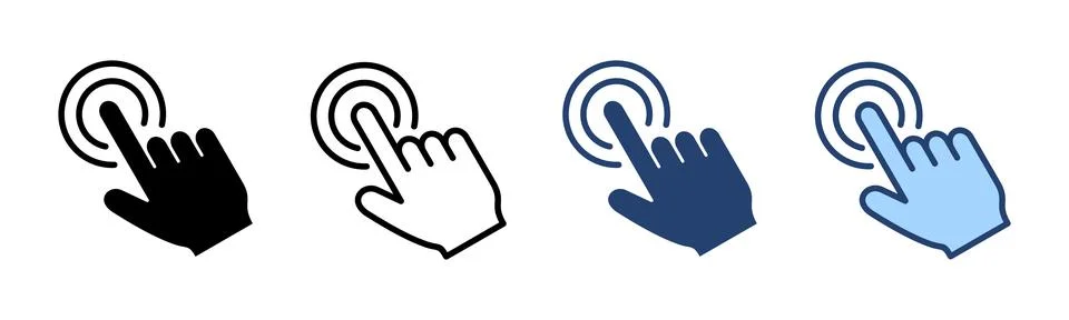 Hand click icon vector. pointer sign and symbol. hand cursor icon 스톡 일러스트
