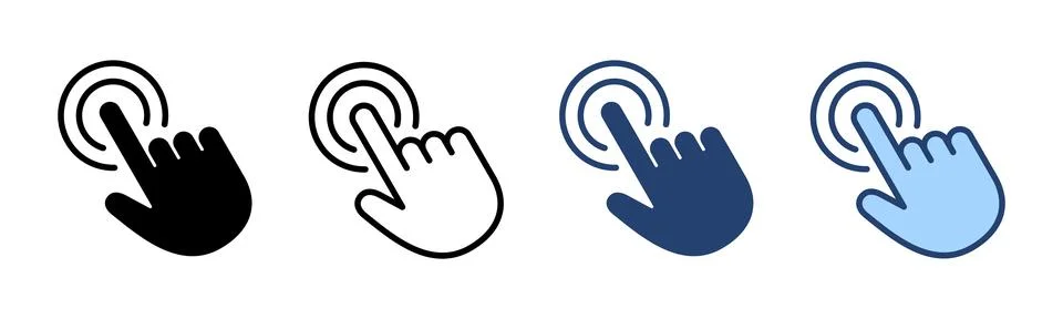 Hand click icon vector. pointer sign and symbol. hand cursor icon Stock Illustration
