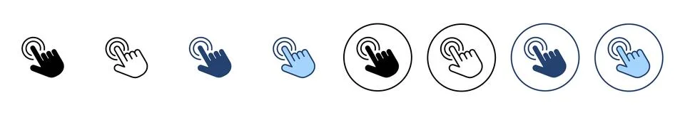 Hand click icon vector. pointer sign and symbol. hand cursor icon Stock Illustration