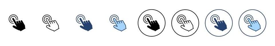 Hand click icon vector. pointer sign and symbol. hand cursor icon 스톡 일러스트