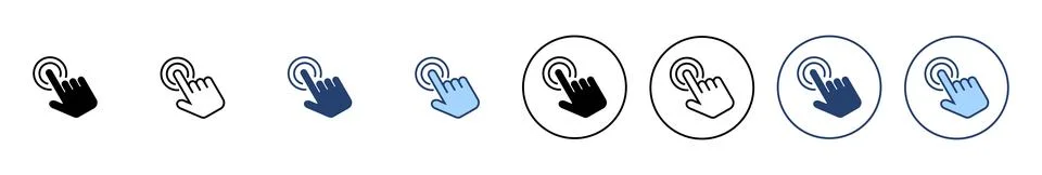 Hand click icon vector. pointer sign and symbol. hand cursor icon Illustrazione stock