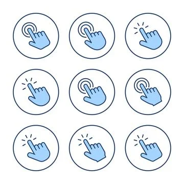 Hand click icon vector. pointer sign and symbol. hand cursor icon Illustrazione stock