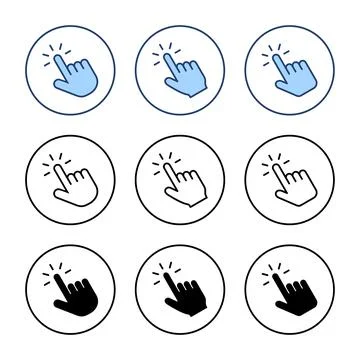 Hand click icon vector. pointer sign and symbol. hand cursor icon 스톡 일러스트