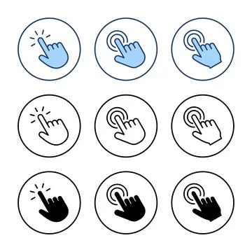 Hand click icon vector. pointer sign and symbol. hand cursor icon 스톡 일러스트