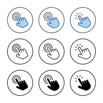 Hand click icon vector. pointer sign and symbol. hand cursor icon 스톡 일러스트