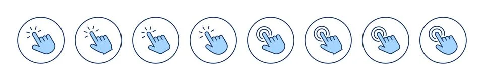 Hand click icon vector. pointer sign and symbol. hand cursor icon Stock Illustration