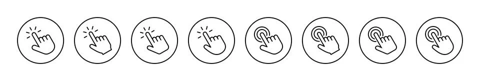 Hand click icon vector. pointer sign and symbol. hand cursor icon イラスト素材