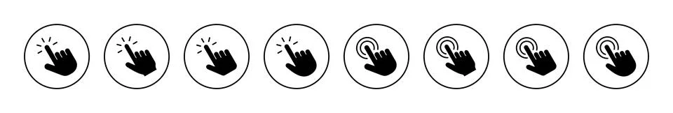 Hand click icon vector. pointer sign and symbol. hand cursor icon 스톡 일러스트
