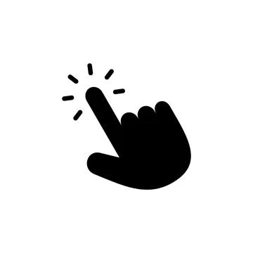 Hand click icon vector. pointer sign and symbol. hand cursor icon Illustrazione stock