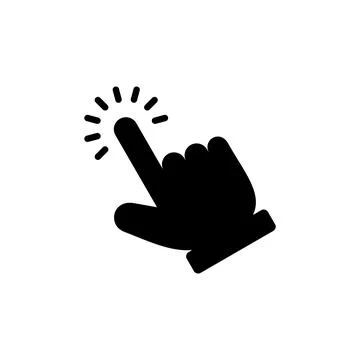 Hand click icon vector. pointer sign and symbol. hand cursor icon Illustrazione stock