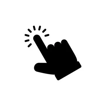 Hand click icon vector. pointer sign and symbol. hand cursor icon 스톡 일러스트