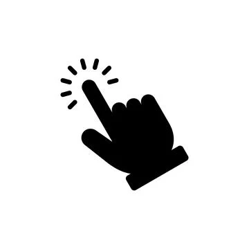 Hand click icon vector. pointer sign and symbol. hand cursor icon Illustrazione stock