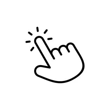 Hand click icon vector. pointer sign and symbol. hand cursor icon 스톡 일러스트