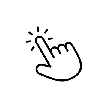 Hand click icon vector. pointer sign and symbol. hand cursor icon Illustrazione stock