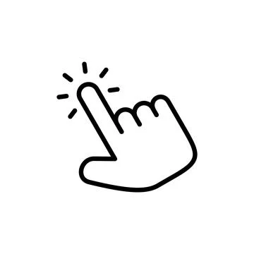 Hand click icon vector. pointer sign and symbol. hand cursor icon Illustrazione stock