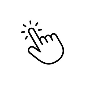 Hand click icon vector. pointer sign and symbol. hand cursor icon Stock Illustration