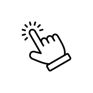 Hand click icon vector. pointer sign and symbol. hand cursor icon Illustrazione stock