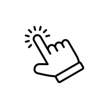 Hand click icon vector. pointer sign and symbol. hand cursor icon 스톡 일러스트