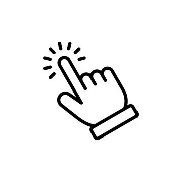 Hand click icon vector. pointer sign and symbol. hand cursor icon イラスト素材