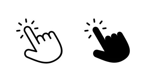 Hand click icon vector. pointer sign and symbol. hand cursor icon 스톡 일러스트