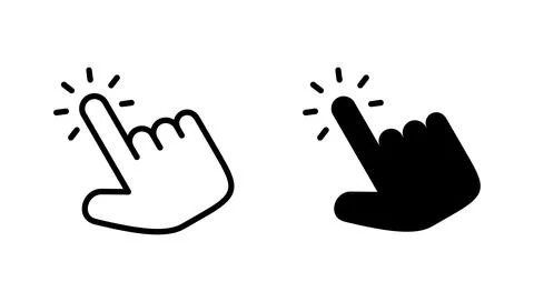 Hand click icon vector. pointer sign and symbol. hand cursor icon 스톡 일러스트