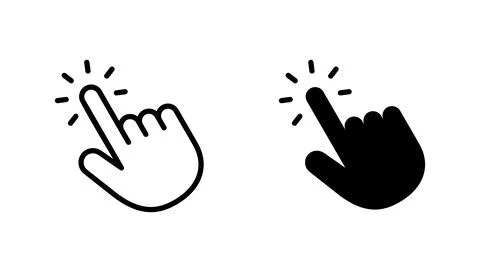 Hand click icon vector. pointer sign and symbol. hand cursor icon Illustrazione stock