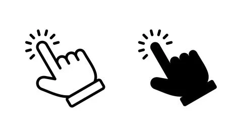 Hand click icon vector. pointer sign and symbol. hand cursor icon Stock Illustration