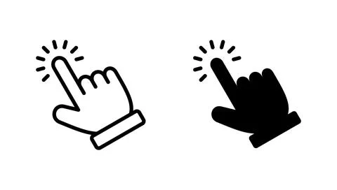 Hand click icon vector. pointer sign and symbol. hand cursor icon Illustrazione stock