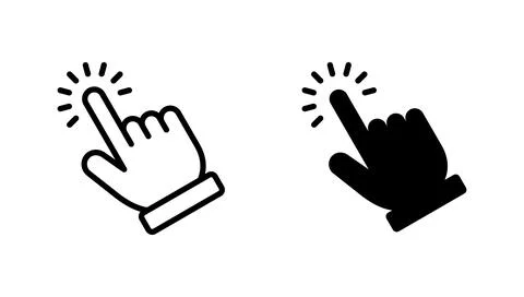 Hand click icon vector. pointer sign and symbol. hand cursor icon イラスト素材