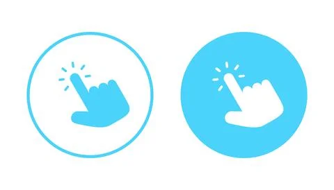 Hand click icon vector. pointer sign and symbol. hand cursor icon Stock Illustration