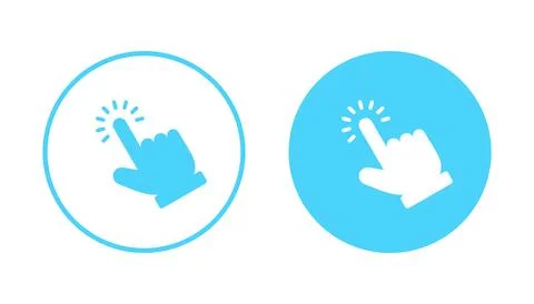 Hand click icon vector. pointer sign and symbol. hand cursor icon 스톡 일러스트