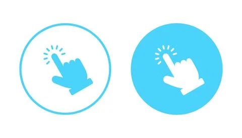Hand click icon vector. pointer sign and symbol. hand cursor icon Illustrazione stock