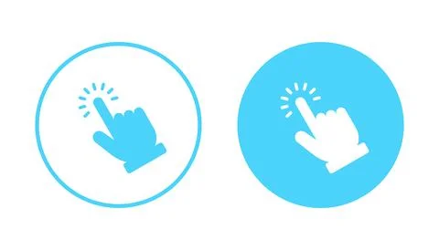 Hand click icon vector. pointer sign and symbol. hand cursor icon Illustrazione stock