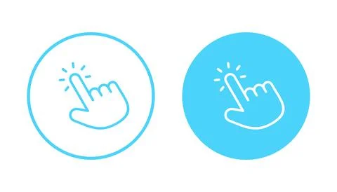 Hand click icon vector. pointer sign and symbol. hand cursor icon Stock Illustration