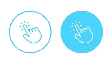 Hand click icon vector. pointer sign and symbol. hand cursor icon イラスト素材