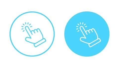 Hand click icon vector. pointer sign and symbol. hand cursor icon Illustrazione stock
