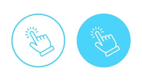 Hand click icon vector. pointer sign and symbol. hand cursor icon Illustrazione stock