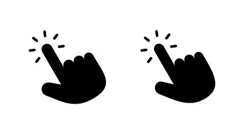Hand click icon vector. pointer sign and symbol. hand cursor icon 스톡 일러스트
