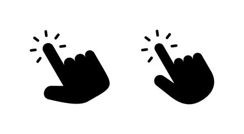 Hand click icon vector. pointer sign and symbol. hand cursor icon 스톡 일러스트
