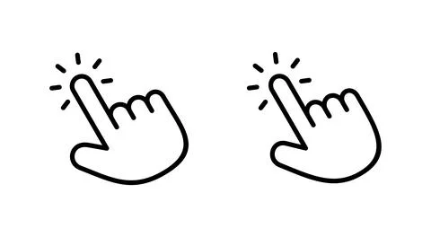 Hand click icon vector. pointer sign and symbol. hand cursor icon Stock Illustration