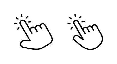 Hand click icon vector. pointer sign and symbol. hand cursor icon Illustrazione stock