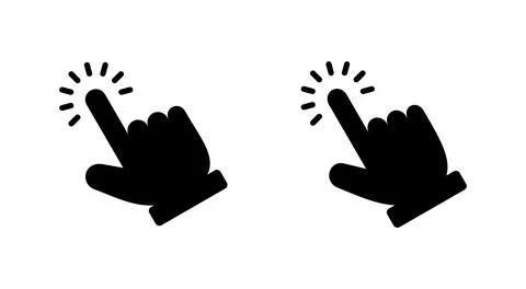 Hand click icon vector. pointer sign and symbol. hand cursor icon Stock Illustration